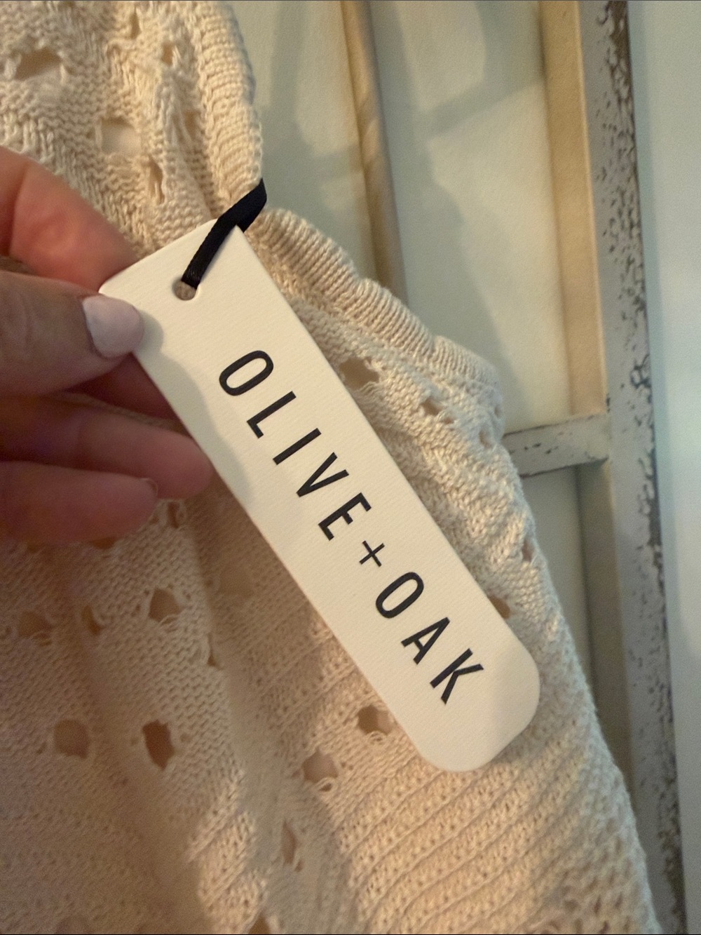 Olive & Oak Cream Crochet Knit Set - Picture 2 of 3